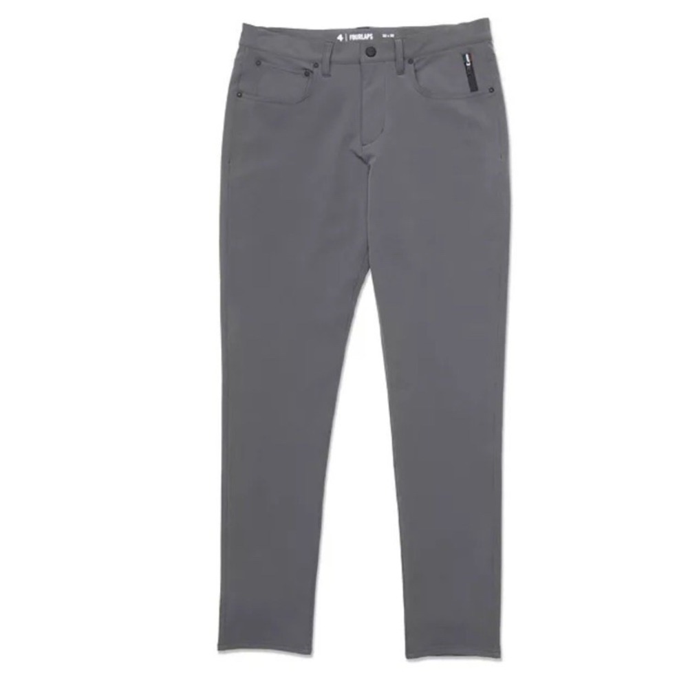 Fourlaps Traverse Athletic Fit Performance Stretch Pants Grey 31x30
